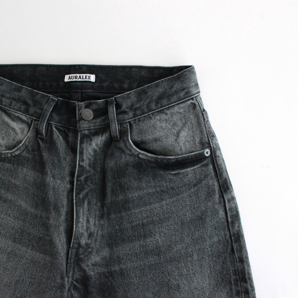 SELVEDGE FADED HEAVY DENIM PANTS #FADED BLACK [A24AP03DH]