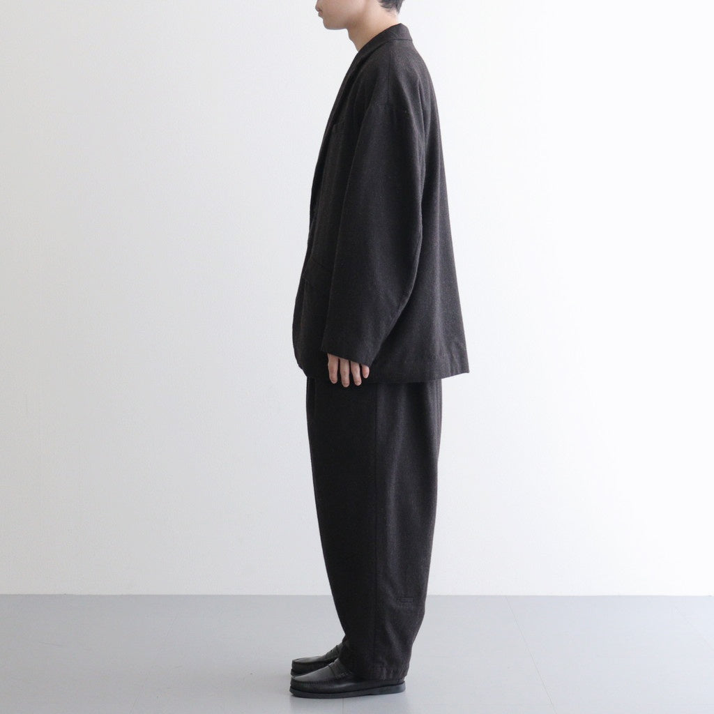 縮絨ウール2WAYカラーJK #DARK BROWN [D225-J332]