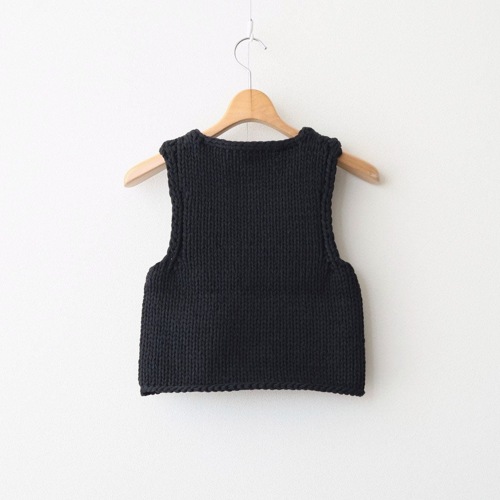 Hand Knit Vest #BLK [12610512]