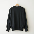 HIGH TWIST WOOL KNIT V-NECK P/O #CHARCOAL [A26AV02CK]