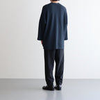 FSSOT | 製品染 30/-スパンポリエステルワッフル クルーネックオーバーサイズプルオーバー #DARK GREY [GE_FR1203TF]