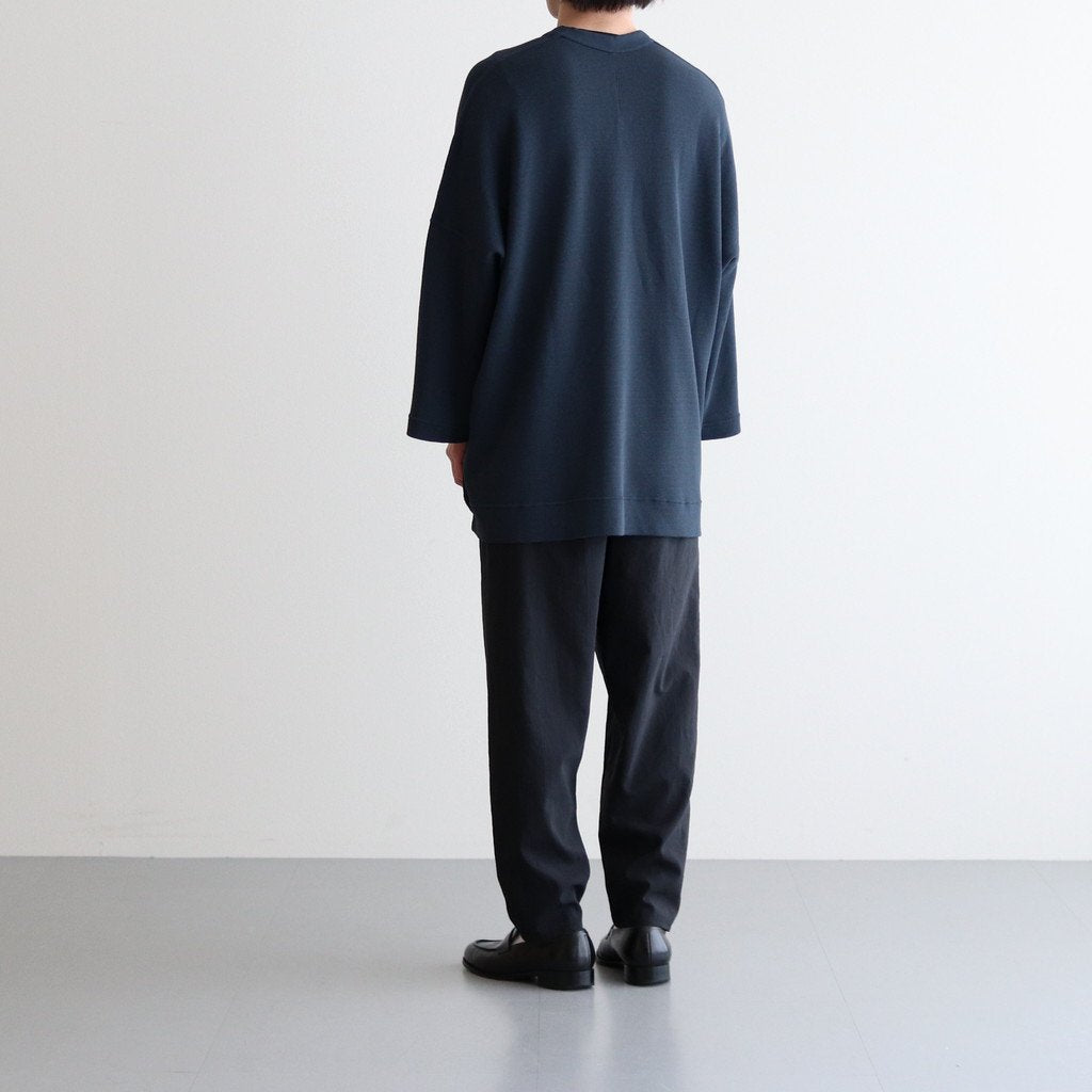 FSSOT | 製品染 30/-スパンポリエステルワッフル クルーネックオーバーサイズプルオーバー #DARK GREY [GE_FR1203TF]