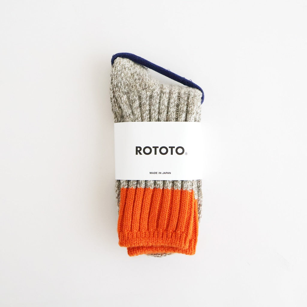 MERINO WOOL RAGG SOCKS #ORANGE [R1536-AW25]