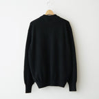 PURE CASHMERE KNIT POLO LS #BLACK [ST.1630]