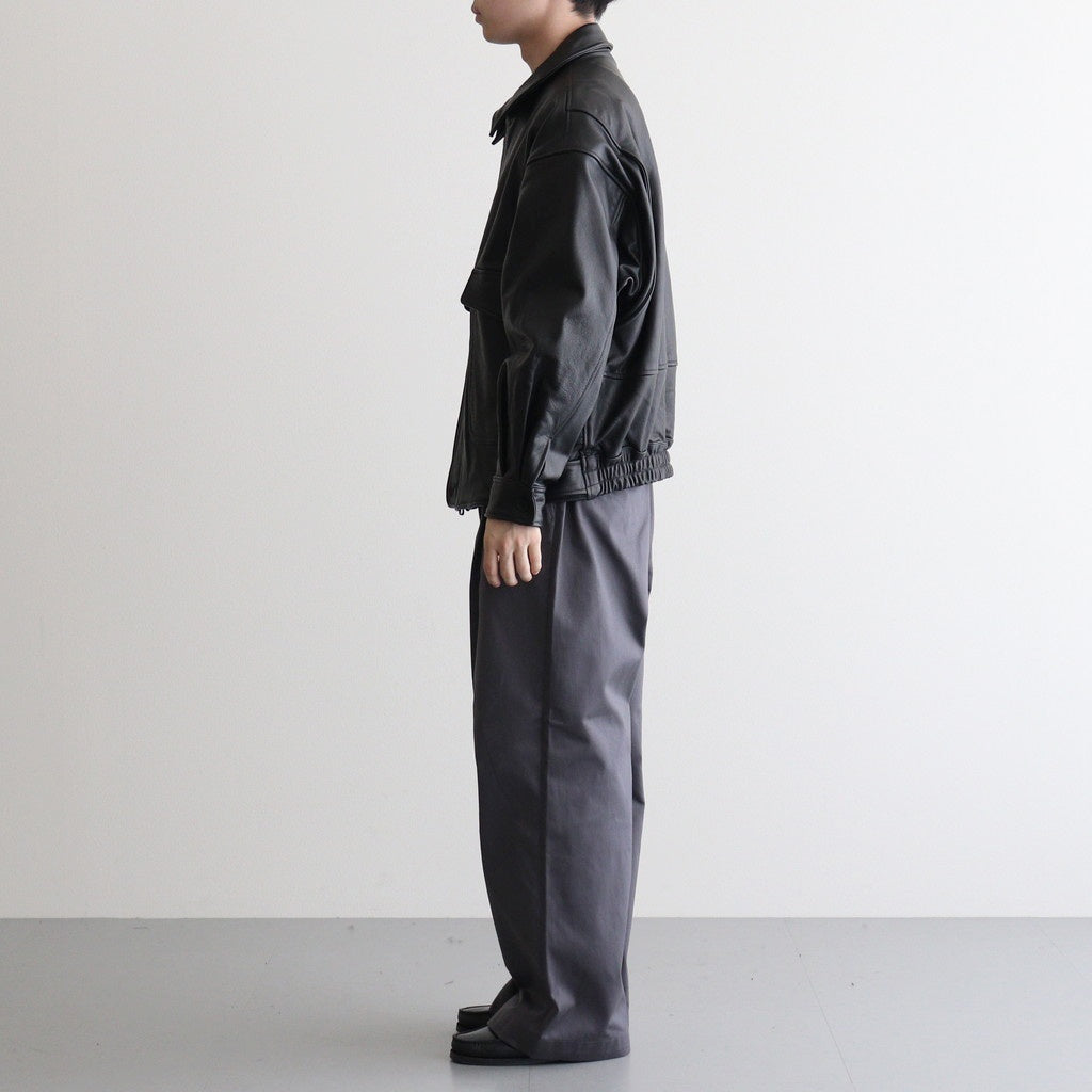 Leather Flight Jacket #BLACK [YK25FW01017B]