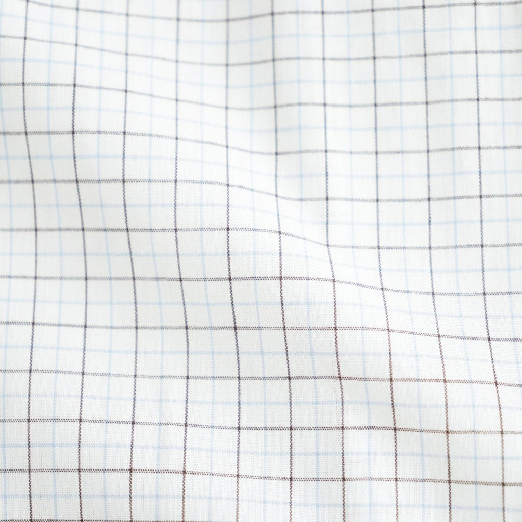 Banshu-ori Classic Shirt - Vintage Fabric #Black Blue Plaid [OFH011SH13]