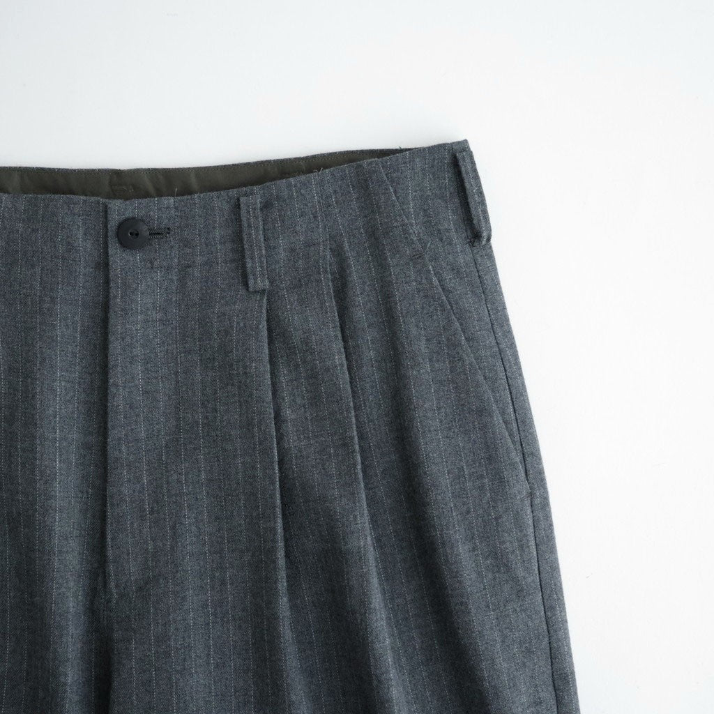 よそいきシンプル2タックワイドPT #GRAY STRIPE [D226-P153]