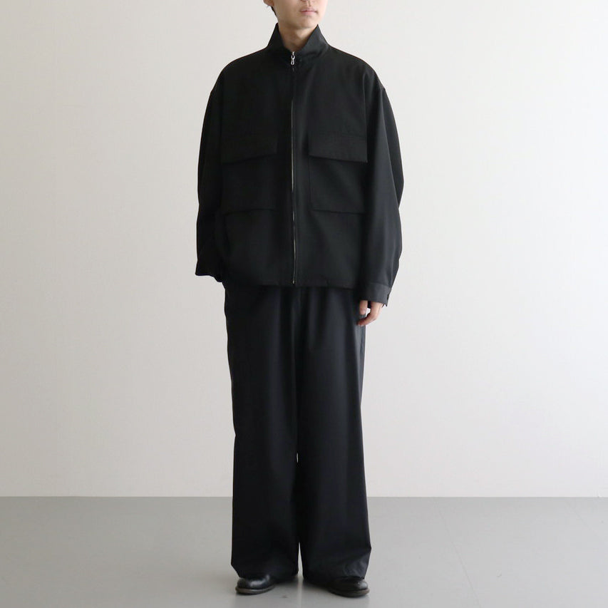 Light Doeskin Stand Collar Jacket #BLACK [GM243-30062] - ciacura