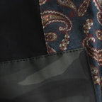 綿ナイロンバックサテン×多素材MIX ブルゾン #BLACK×MIX [HO-J023-051]