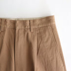 WASHED FINX CHINO ONE-TUCK PANTS #CAMEL BROWN [A25SP05FC]