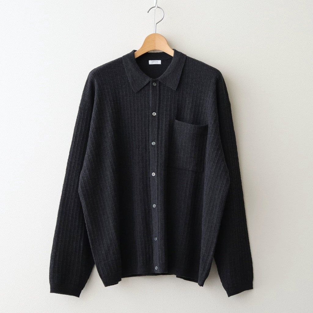 Crepe Knit Shirt #BLACK [2601-006]