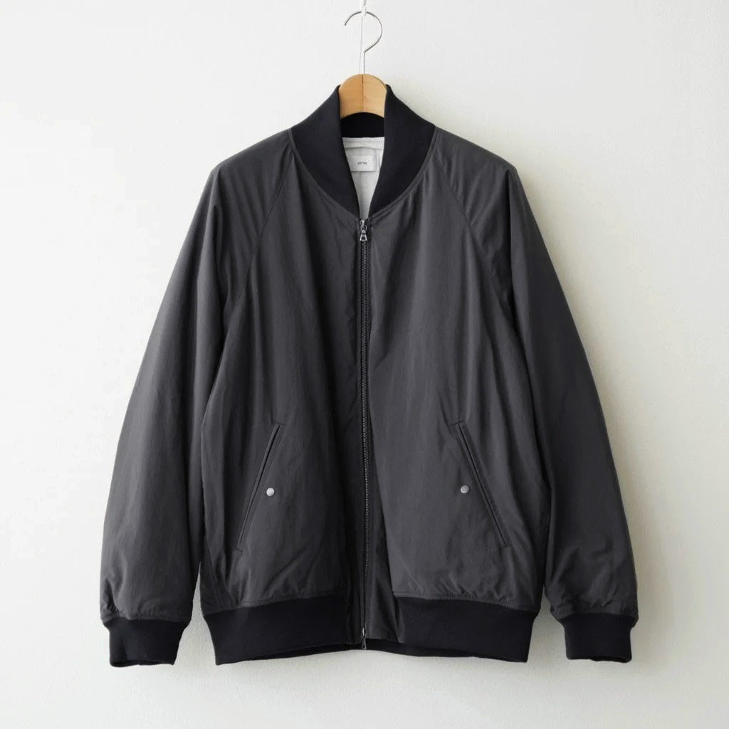 FIBRIL NYLON SATIN FLIGHT JACKET #CHARCOAL GRAY [JKAGLW0200]