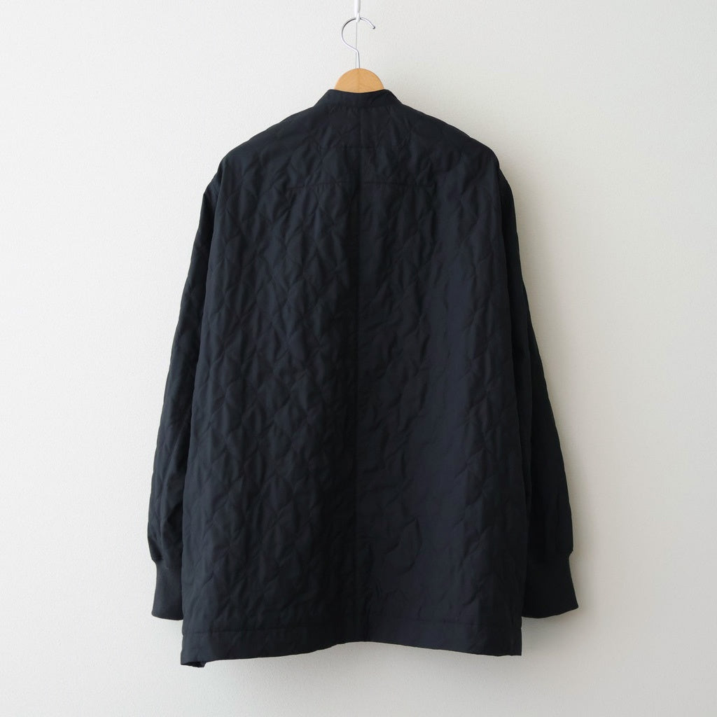 NCHRJK - ポリエステル&レーヨン・クリア ツイル・キルト チャイナジャケット #95 Black [SN_NC0401JK]