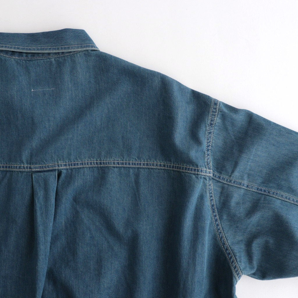 DENIM PULLOVER SHIRT #FADE INDIGO [FSC261-50187FB]
