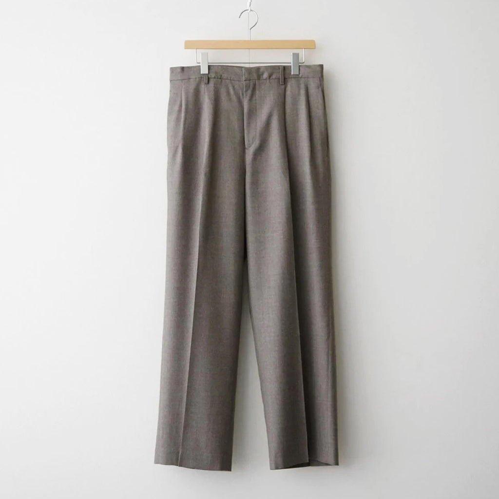 SUPER LIGHT WOOL TWO-TUCK SLACKS #TOP BROWN [A26AP05OS]