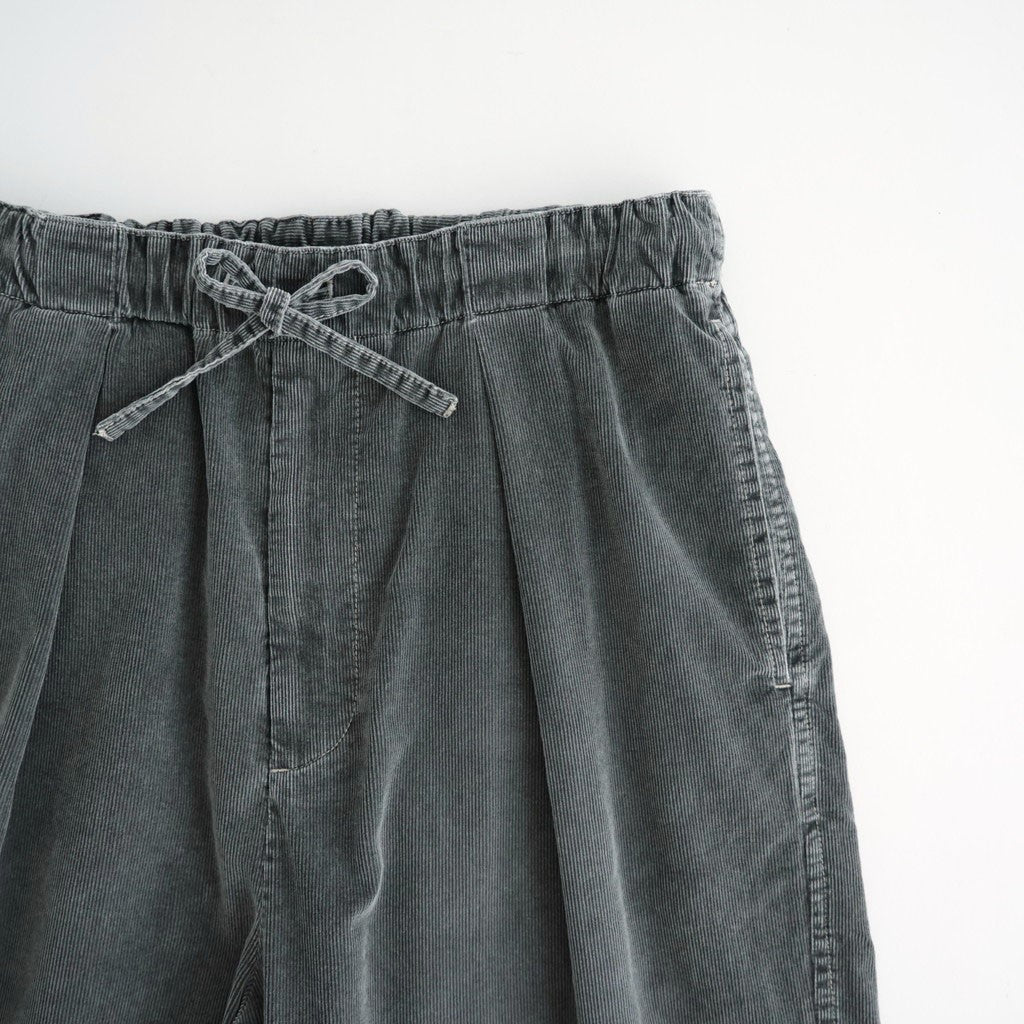 Corduroy 1Pleated Easy Trousers #Black [YK26FW01339P]