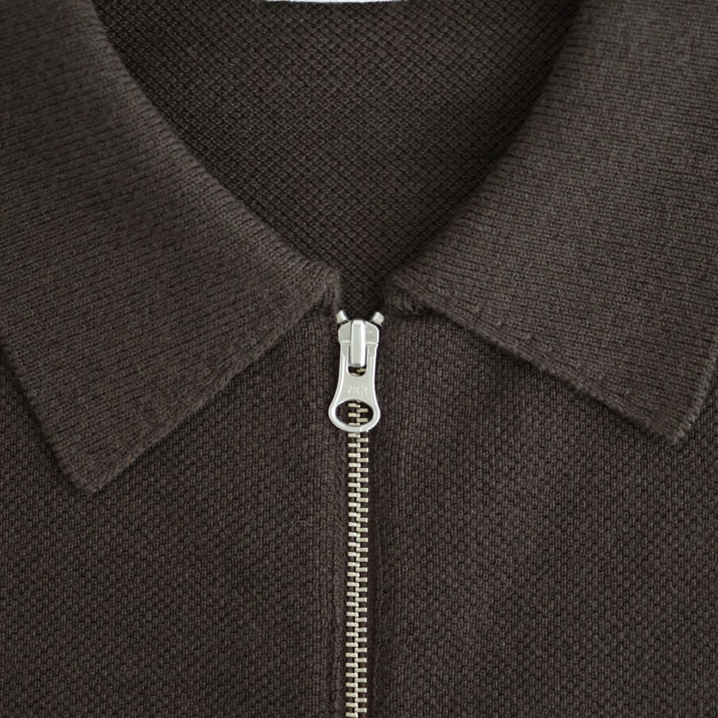 Co/Wo Moss Stitch Zip Blouson #BROWN [2603-003]