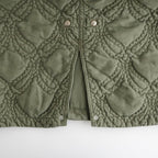 QUILTING FISHTAIL COAT #KHAKI [26330104]
