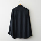 CUPRO TWILL OVERSIZED LS SHIRT #BLACK [ST.1459]