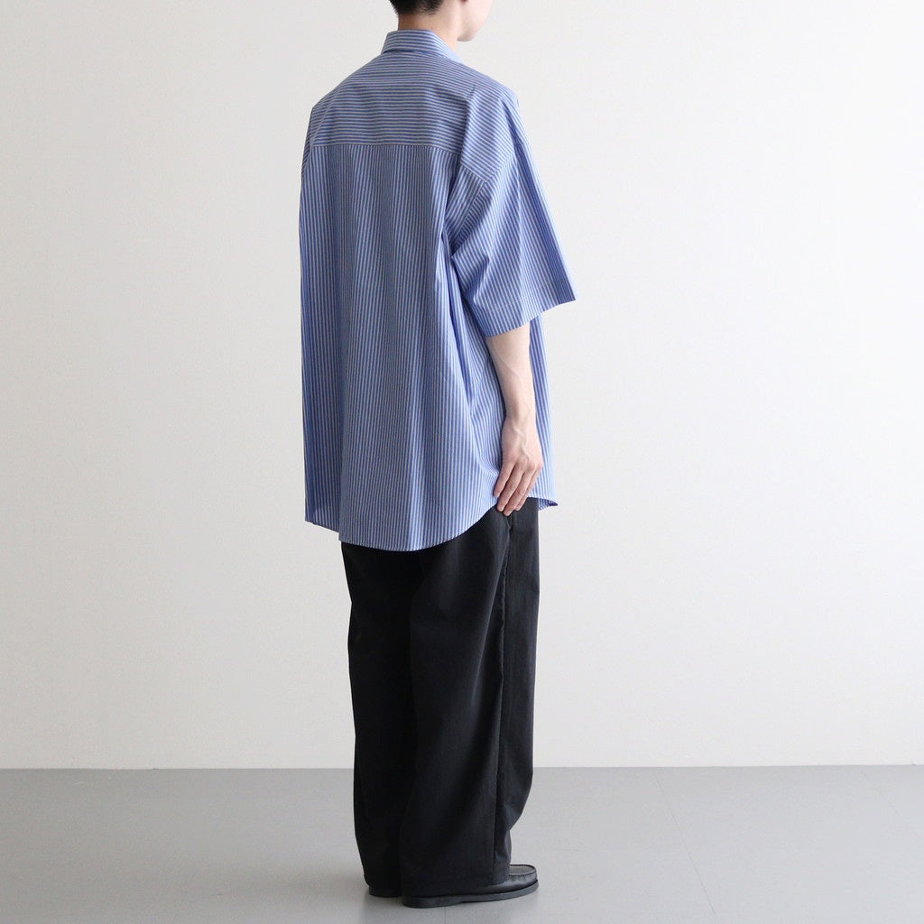 SIDOGRAS S/S Oversized Regular Collar Shirt #BLUE STRIPE [GM252-50012]