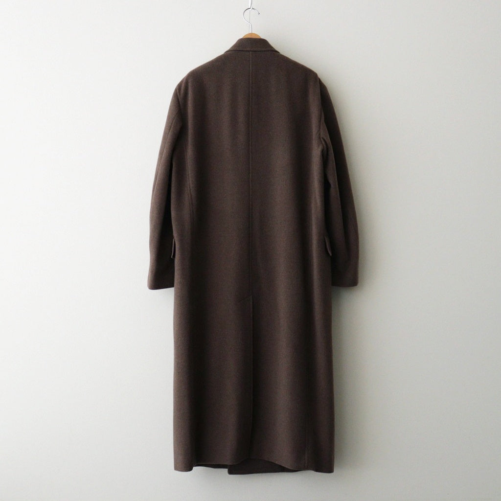 SUPER FINE WOOL MOSSER CHESTERFIELD COAT #TOP BROWN [A25AC02WM]
