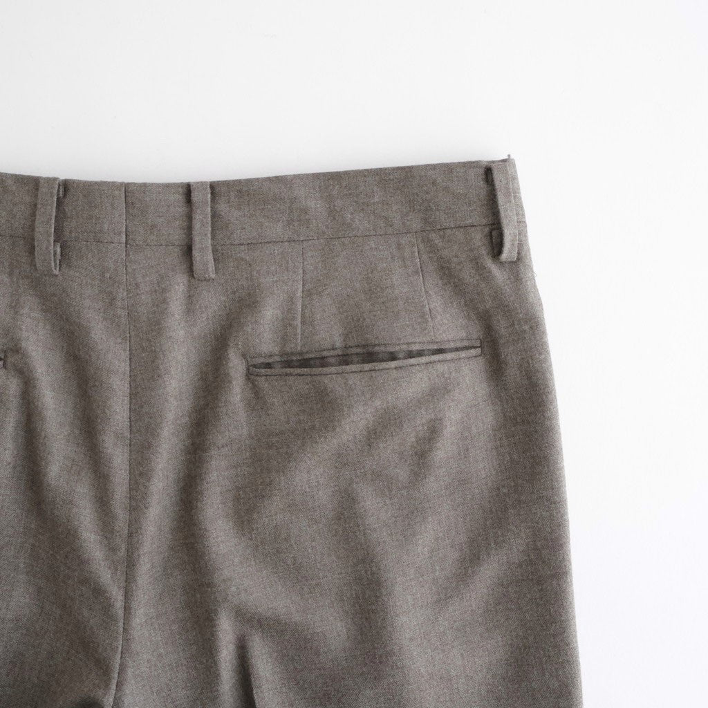 SUPER LIGHT WOOL TWO-TUCK SLACKS #TOP BROWN [A26AP03OS]