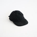 ウールヘリンボーン生地縮絨×レザー キャップ #CHARCOAL [HR-K601-051]
