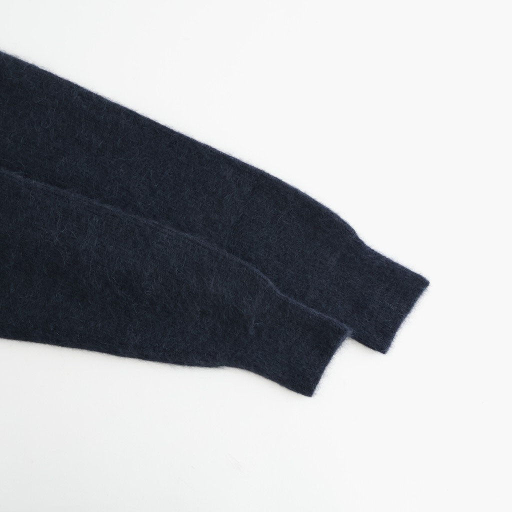 BABY SURI ALPACA SHEER KNIT SKIPPER POLO #NAVY [A26AP02AK]