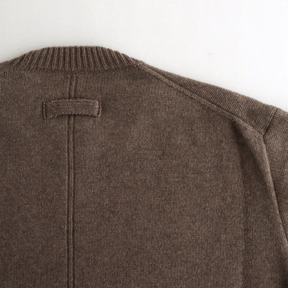 EXTRA FINE WOOL WARM KNIT CREW NECK LS #TOP BEIGE [ST.988]