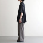 EXTRA FINE WOOL EASY LONG WIDE TROUSERS #GREIGE [ST.1611]