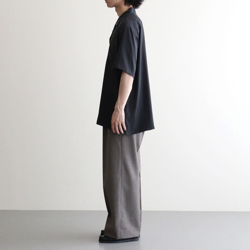 EXTRA FINE WOOL EASY LONG WIDE TROUSERS #GREIGE [ST.1611]