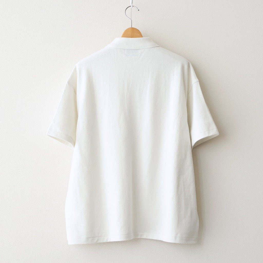 Cotton Pique Jersey S/S Skipper Polo #PEARL WHITE [GU261-70416]