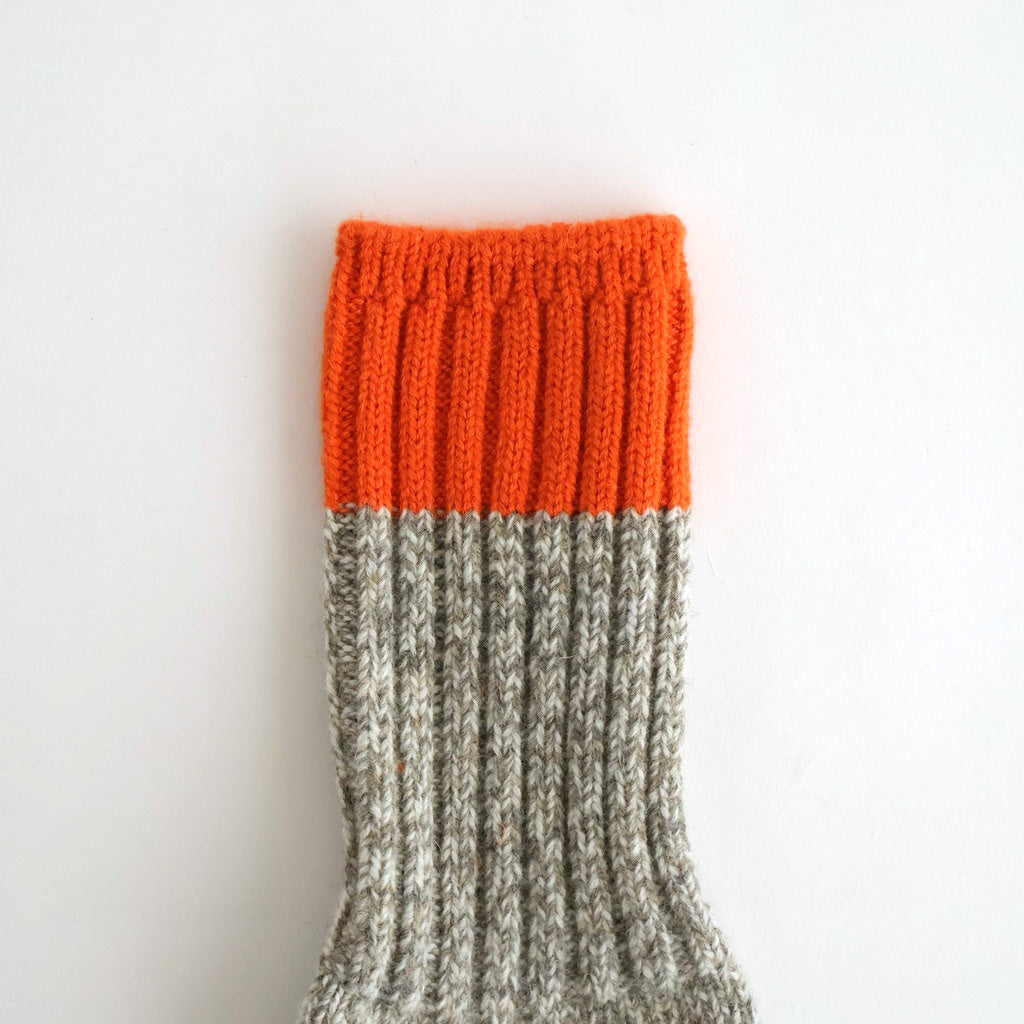MERINO WOOL RAGG SOCKS #ORANGE [R1536-AW25]