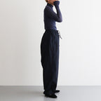 HIGH GAUGE SHEER RIB TURTLE NECK L/S TEE #NAVY [A00T02HF]