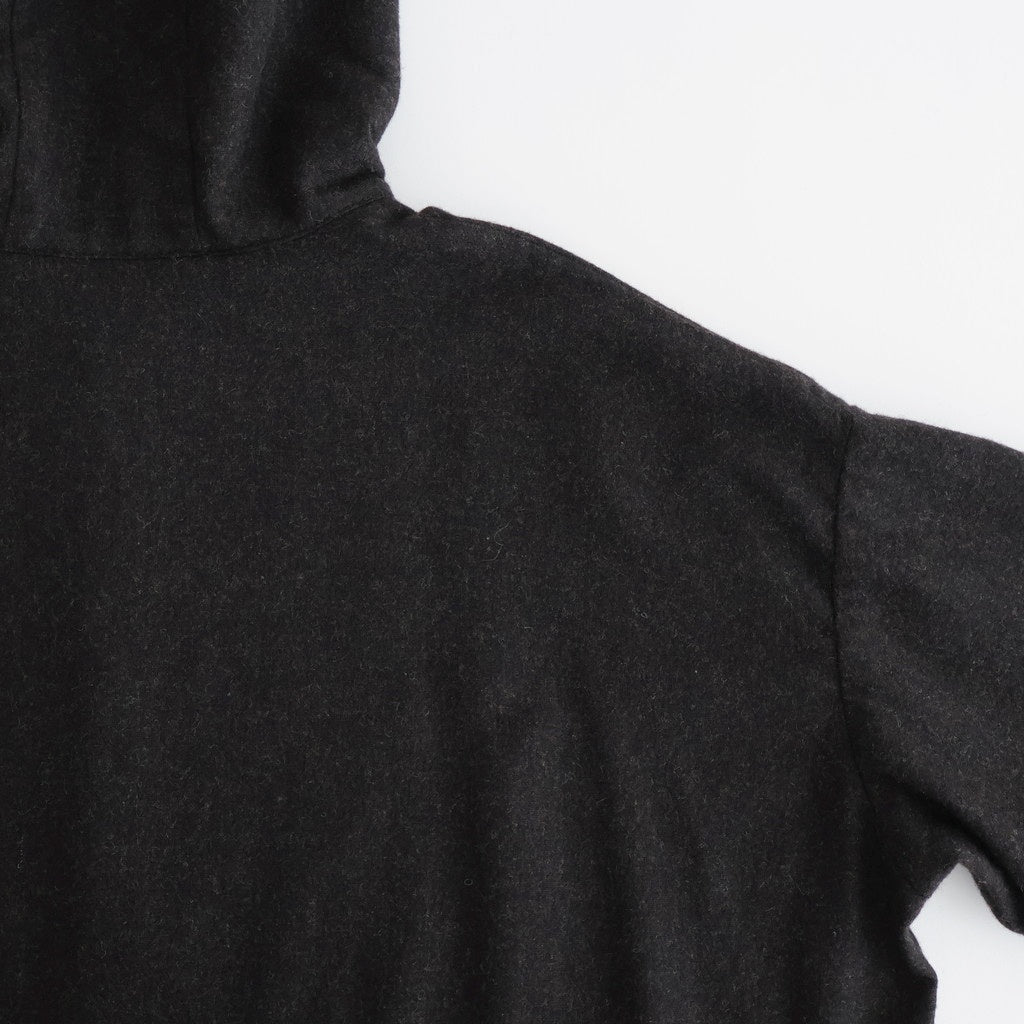 縮絨ウールワイドフーディー #DARK BROWN [D225-T391]