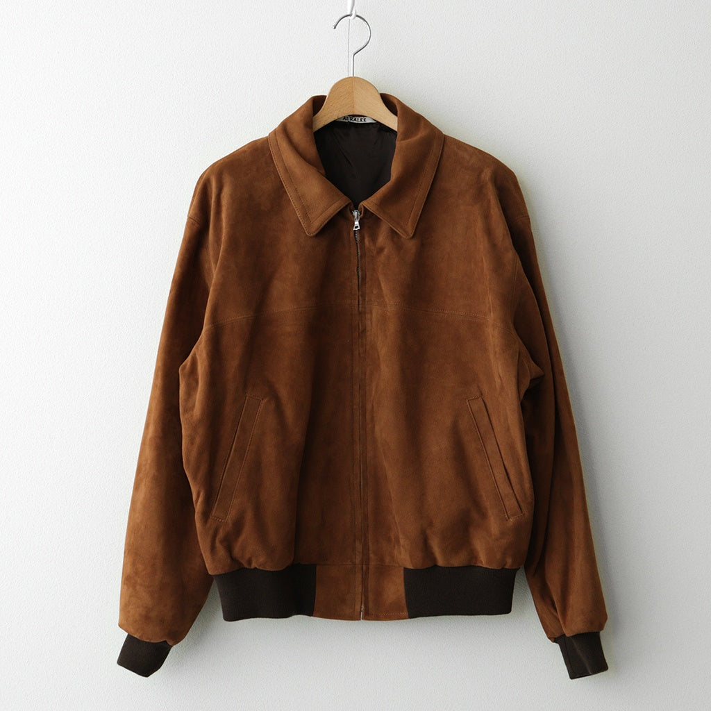 GOAT SUEDE ZIP BLOUSON #CAMEL BROWN [A25AB01GS]