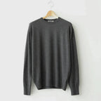 HIGH GAUGE SOFT CASHMERE KNIT P/O #CHARCOAL [A26AP01SM]