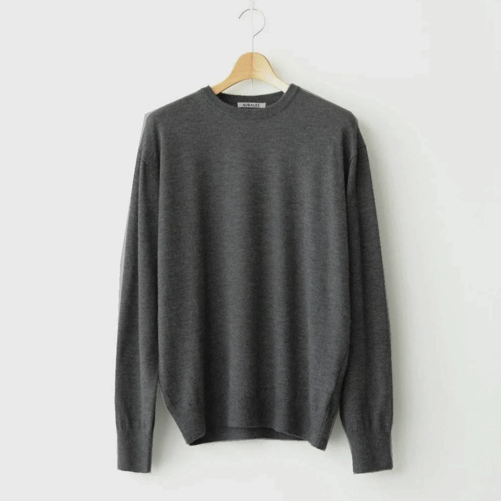 HIGH GAUGE SOFT CASHMERE KNIT P/O #CHARCOAL [A26AP01SM]