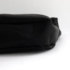 SHIRRING HANDLE LEATHER SHOULDER BAG #BLACK [ST.1180]