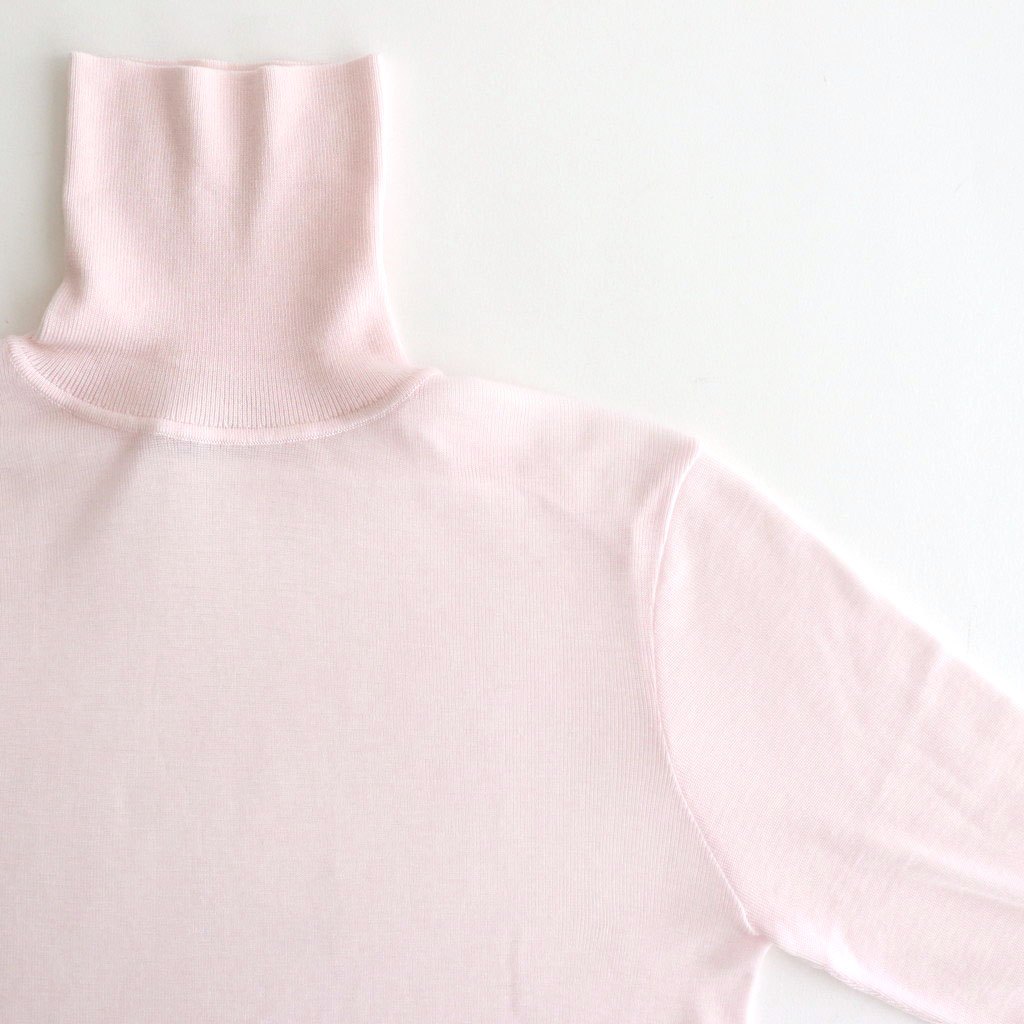 TENCEL SILK CIRCULER RIB TURTLENECK SWEATER #PINK(012) [KRAGGW0703]
