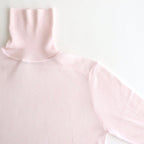 TENCEL SILK CIRCULER RIB TURTLENECK SWEATER #PINK(012) [KRAGGW0703]
