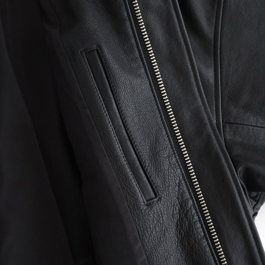 Leather Flight Jacket #BLACK [YK25FW01017B]