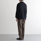 SUPER FINE CASHMERE SILK KNIT SKIPPER POLO #BLACK [A26SP02SC]