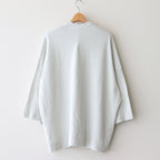 FSSOT | 製品染 30/-スパンポリエステルワッフル クルーネックオーバーサイズプルオーバー #ASH WHITE [GE_FR1203TF]