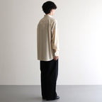 SUPER FINE TROPICAL WOOL SHIRT #IVORY BEIGE [A24AS02WT]