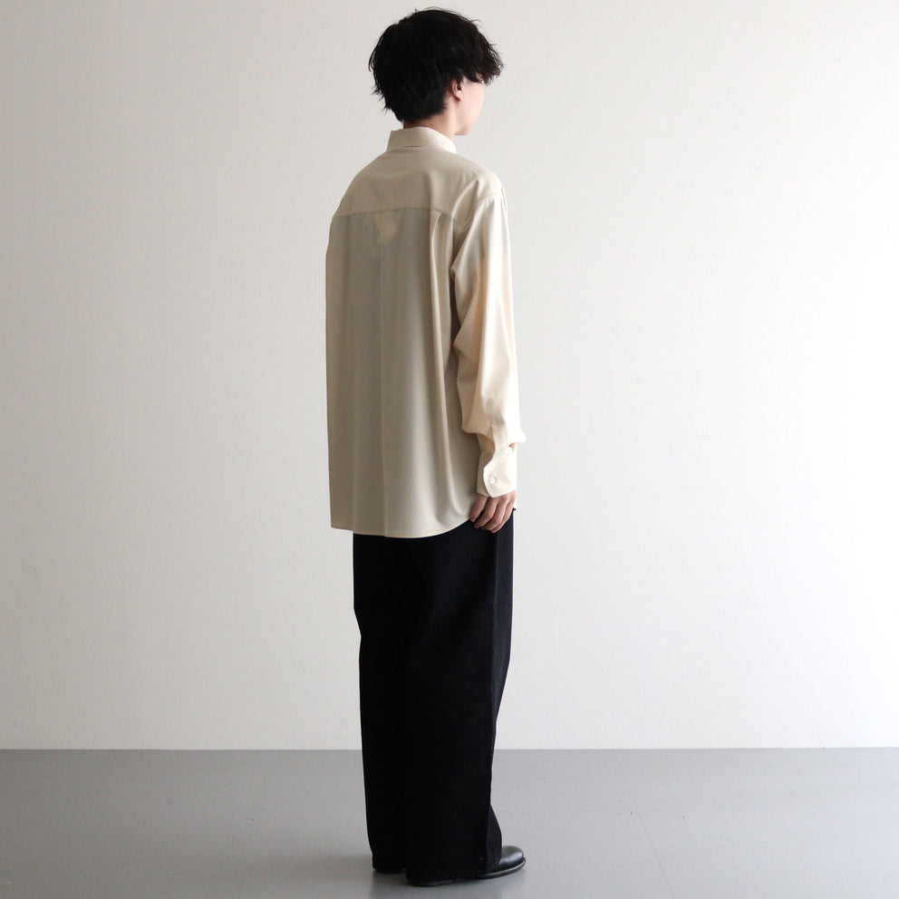 SUPER FINE TROPICAL WOOL SHIRT #IVORY BEIGE [A24AS02WT]