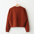 Women's Cable C/N Cardigan #BRICK [2503-021]