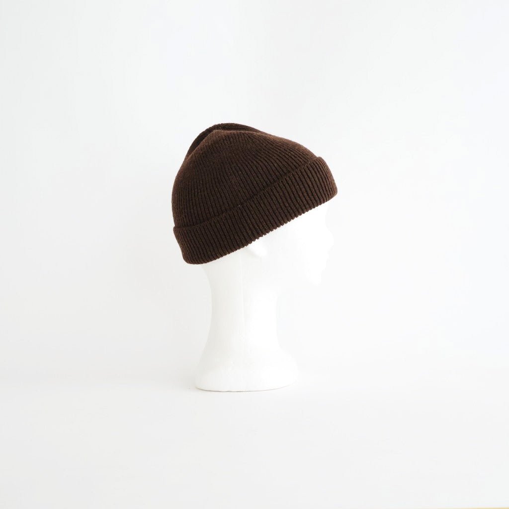 WASHABLE MERINO SEAMLESS BEANIE #BROWN [R5140-AW25]
