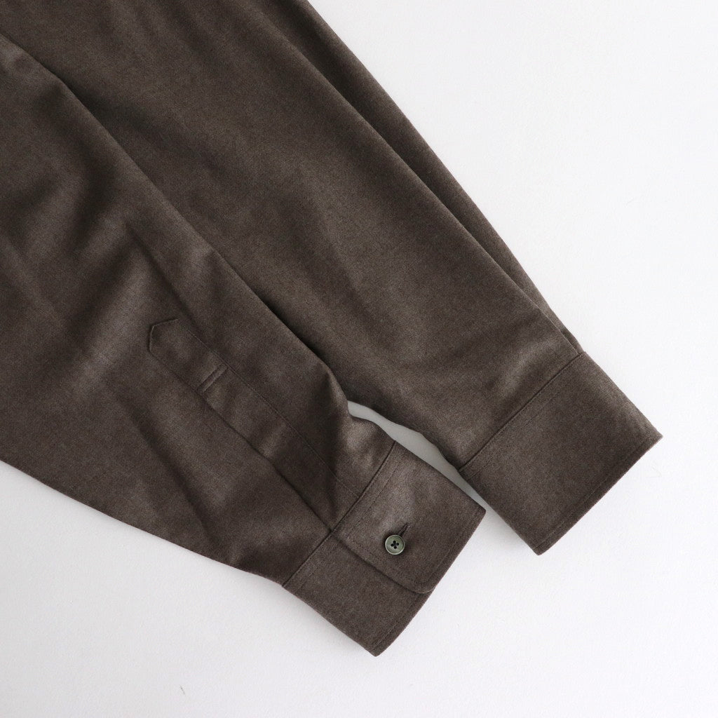 SUPER LIGHT WOOL SHIRT #TOP BROWN [A24AS01OS] - ciacura 三重県