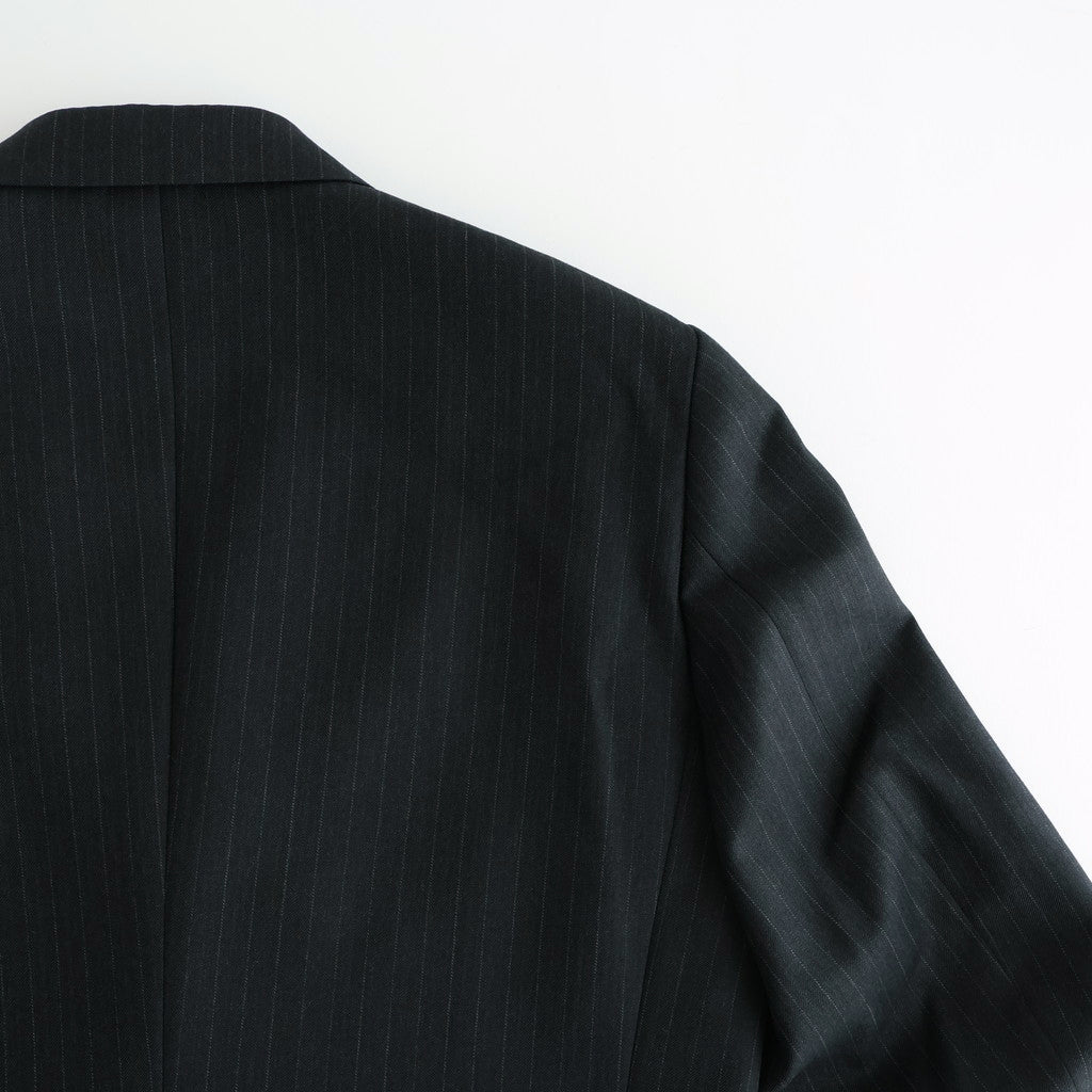 BLUEFACED WOOL JACKET #CHARCOAL NAVY STRIPE [A25AJ01BS]